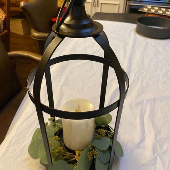 Candle cage with Matchless Candle with remote control and greenery new in box - Picture 2 of 6